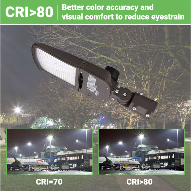 LED Street Light - 150W - 22,200 Lumens - Shorting Cap - Slip Fitter Mount - AL5 Series - UL+DLC 5.1