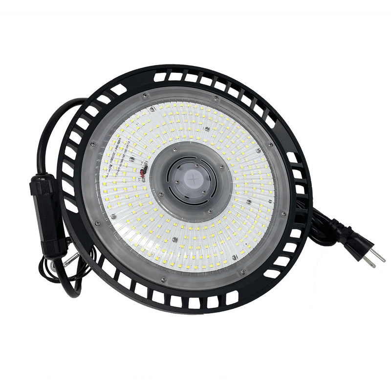 LED UFO High Bay Light, 22500 Lumen Max, Wattage Selectable 80W/100W/150W, 5000K, 100-277V, 1-10V Dimming