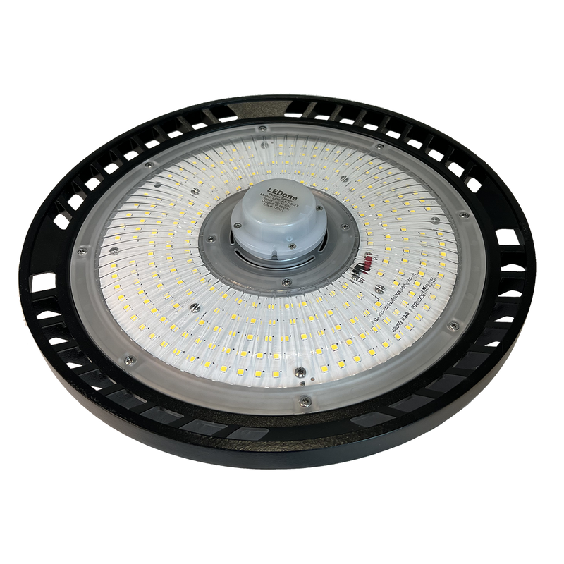 LED UFO High Bay Light, 22500 Lumen Max, Wattage Selectable 80W/100W/150W, 5000K, 100-277V, 1-10V Dimming