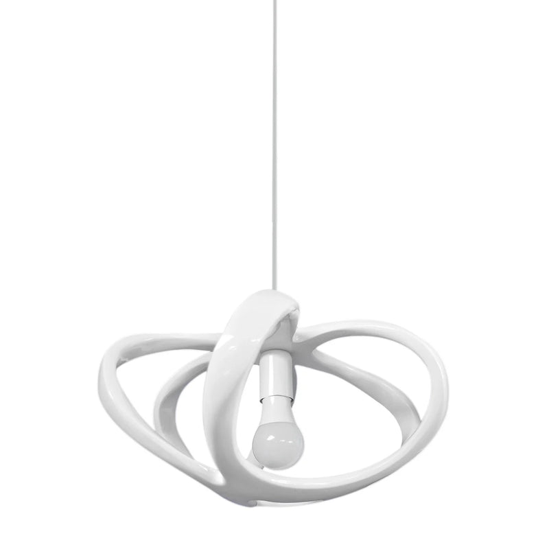 Pendant Light White Open Shade