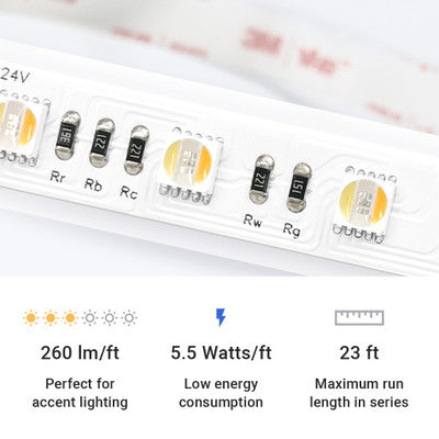 Outdoor (IP65) ColorBright™ RGB + Dynamic Tunable White Series LED Strip Light