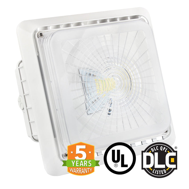 LED Canopy Light - 100W Outdoor Parking Garage Light - (UL+DLC Listed)