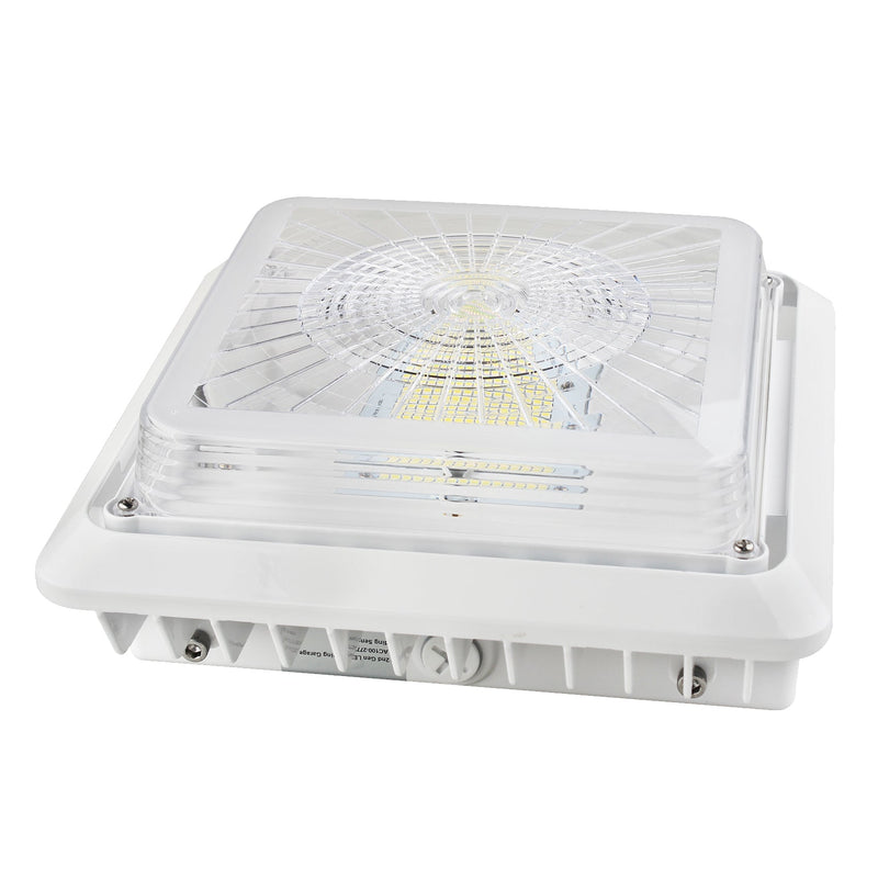 LED Canopy Light - 100W Outdoor Parking Garage Light - (UL+DLC Listed) - Green Light Depot