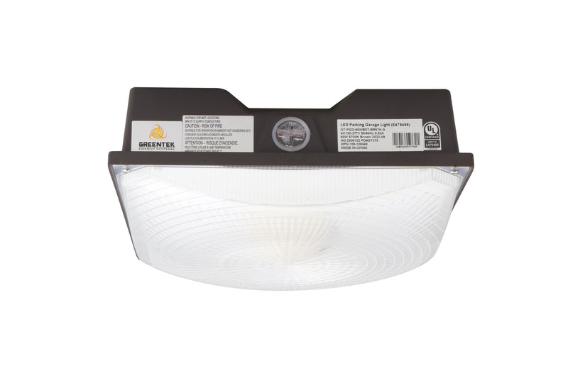 LED Canopy Light - 60W - Outdoor Parking Garage Light -  PGD - Brown - (UL+DLC 5.1)