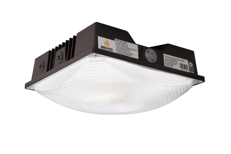 LED Canopy Light - 60W - Outdoor Parking Garage Light -  PGD - Brown - (UL+DLC 5.1)