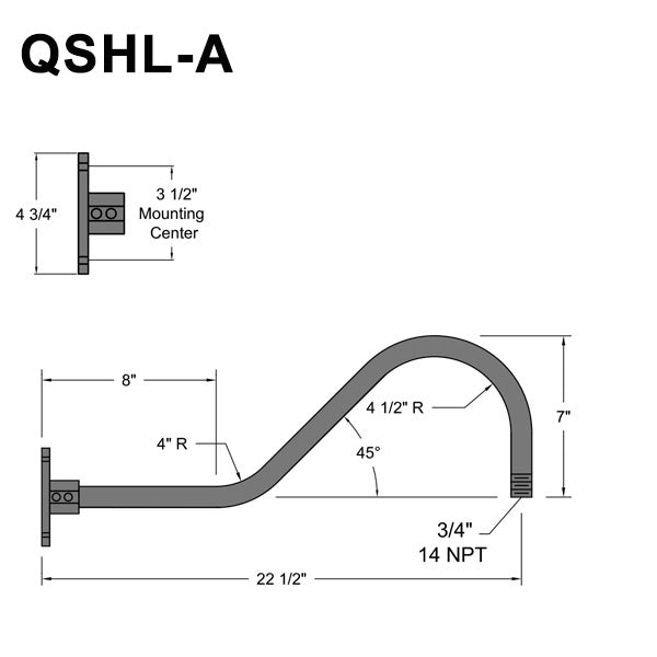 Quick Ship 12" Deep Shade Hi-Lite Gooseneck, Classic Collection, H-QSN16112 Series Oil Rubbed Bronze Finish