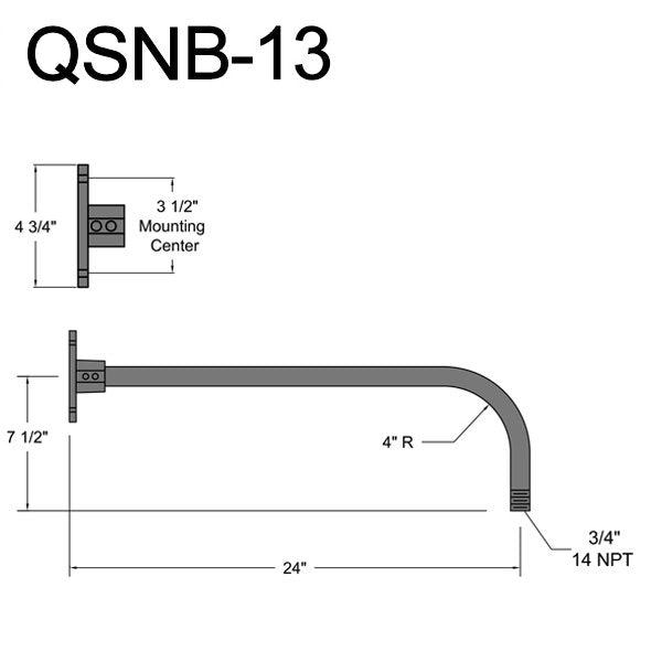 Quick Ship 12" Angled Shade Hi-Lite Gooseneck, Classic Collection, H-QSN18112 Series Oil Rubbed Bronze Finish