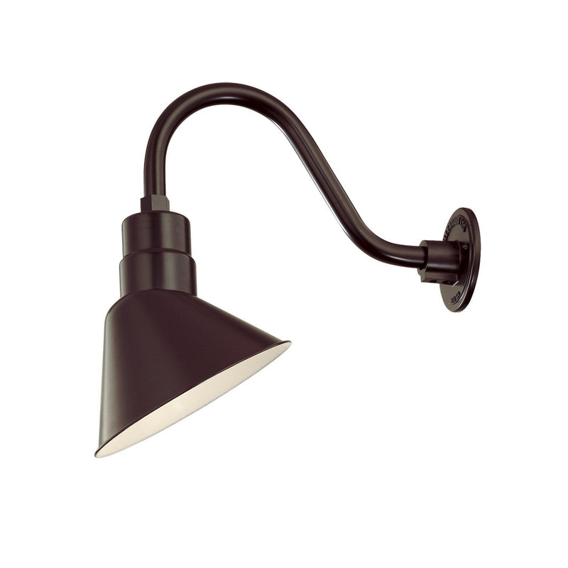 Millennium Lighting 10" RLM Angle Shade (Available in Bronze, Galvanized, Black, Red, and Green Finishes)