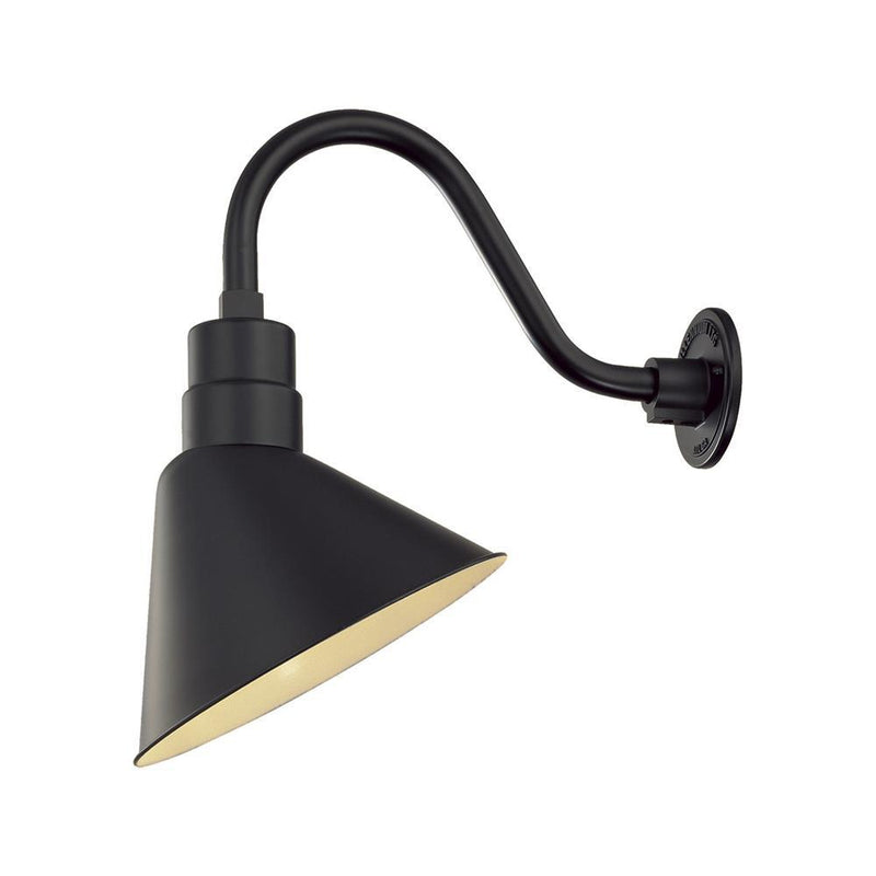 Millennium Lighting 12" RLM Angle Shade (Available in Bronze, Galvanized, Black, Red, and Green Finishes)