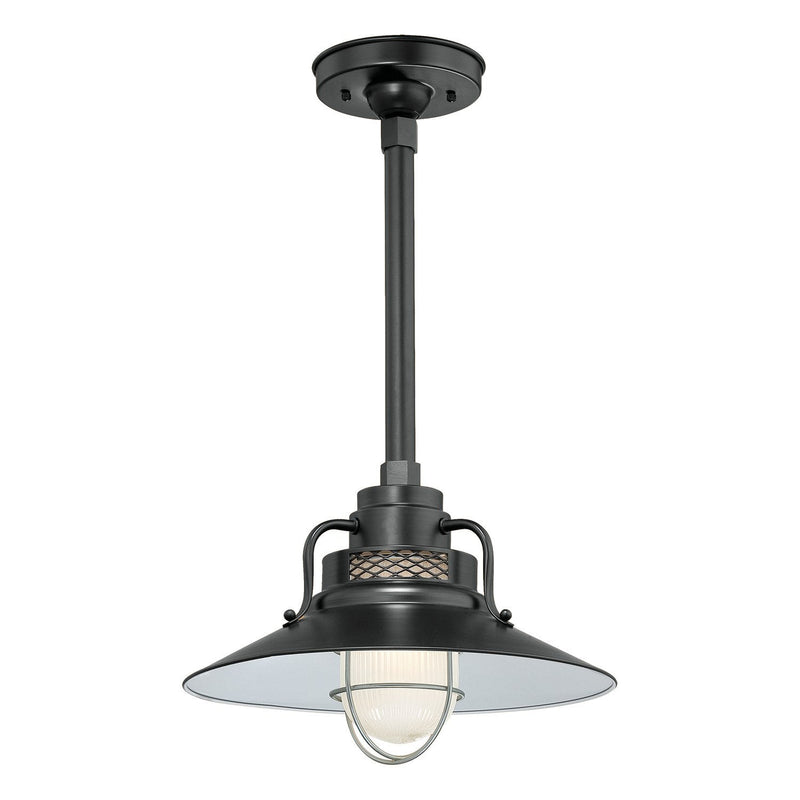 Millennium Lighting 14" RLM/ Stem Hung Railroad Shade (Available in Bronze, Copper, Galvanized and Black Finishes)