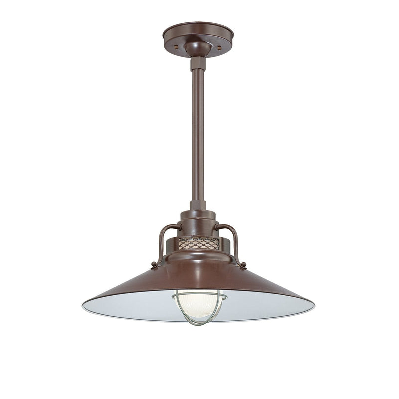 Millennium Lighting 18" RLM/ Stem Hung Railroad Shade (Available in Bronze, Copper, Galvanized and Black Finishes)