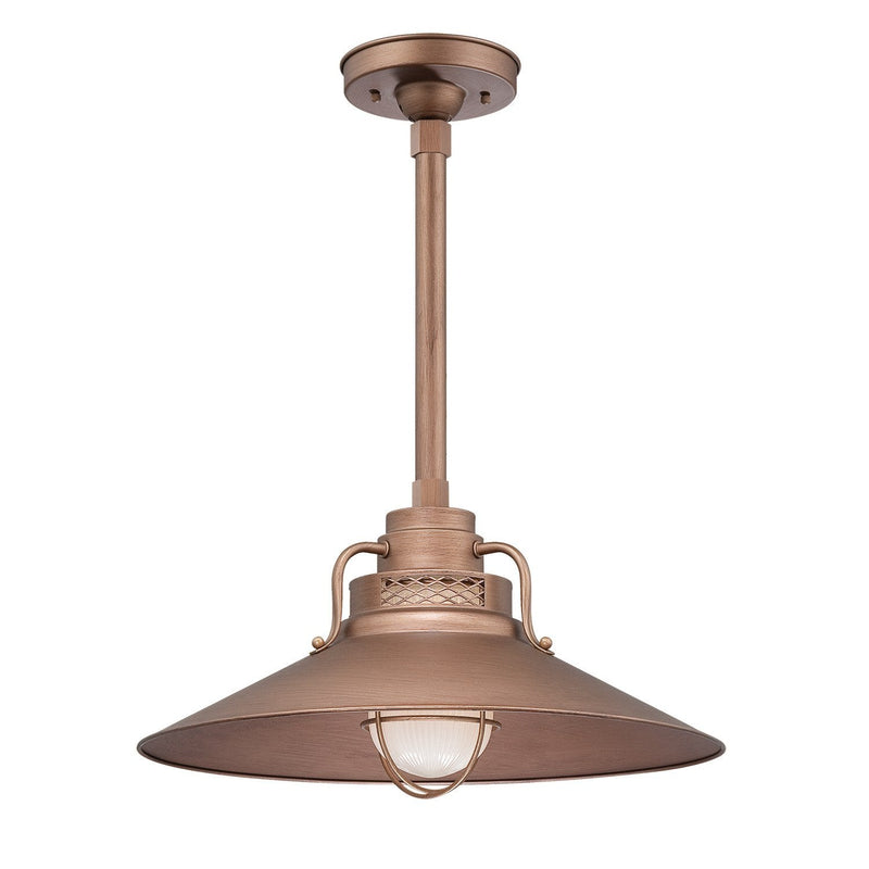 Millennium Lighting 18" RLM/ Stem Hung Railroad Shade (Available in Bronze, Copper, Galvanized and Black Finishes)