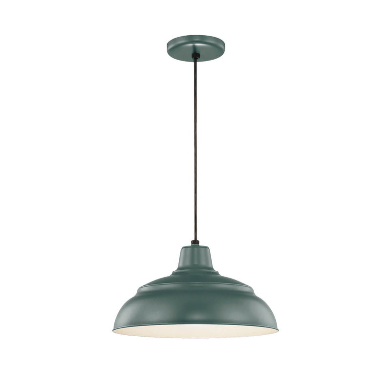 Millennium Lighting 17" RLM Warehouse Cord Hung Pendant (Available in Bronze, Galvanized, Black, Red, and Green Finishes)