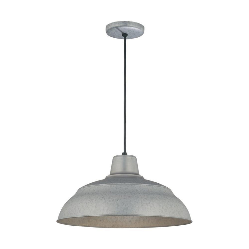 Millennium Lighting 17" RLM Warehouse Cord Hung Pendant (Available in Bronze, Galvanized, Black, Red, and Green Finishes)