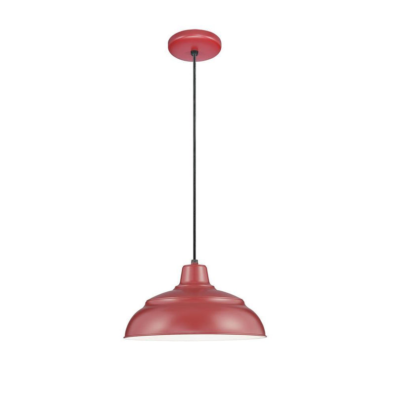 Millennium Lighting 17" RLM Warehouse Cord Hung Pendant (Available in Bronze, Galvanized, Black, Red, and Green Finishes)