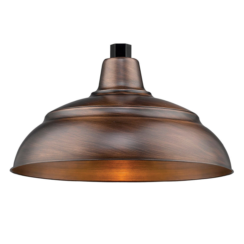 Millennium Lighting 14" RLM Warehouse Shade Goose Neck Mount, Natural Copper Finish