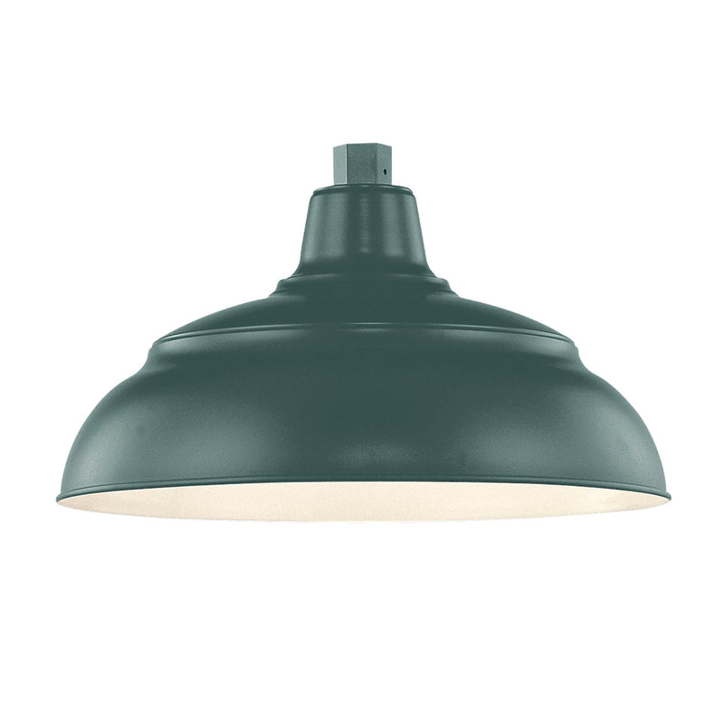 Millennium Lighting 14" RLM Warehouse Shade With Selected Goose Neck Mount and Wire Guard (Available in Bronze, Galvanized, Black, Red, and Green Finishes)