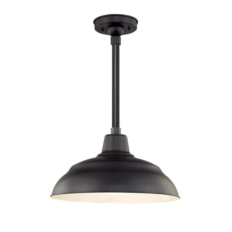 Millennium Lighting 17" RLM Warehouse Shade Stem Hung (Available in Bronze, Galvanized, Black, Red, and Green Finishes)