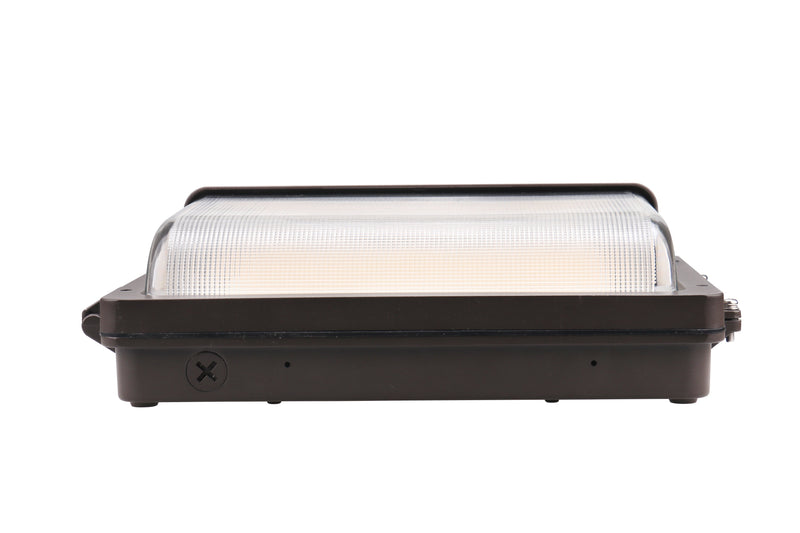 LED Slim Wall Pack Light - 60W - Wattage Selectable - 7980 Lumens - Photocell Included - SLWP - Forward Throw - DLC 5.1 Listed