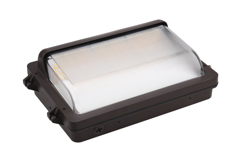 LED Slim Wall Pack Light - 60W - Wattage Selectable - 7980 Lumens - Photocell Included - SLWP - Forward Throw - DLC 5.1 Listed