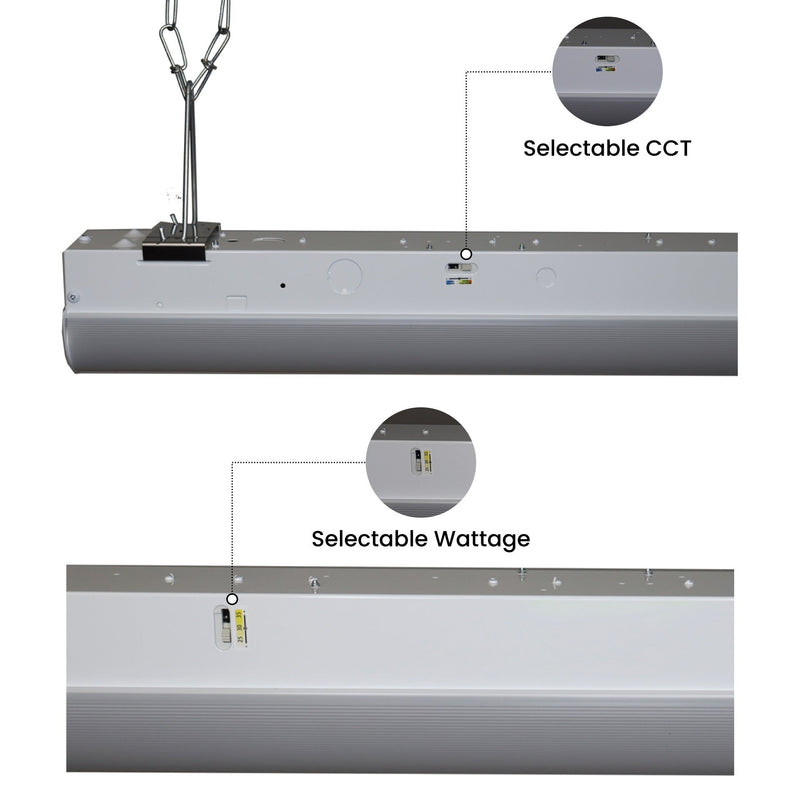 Blade G3 4FT LED Strip Light Fixture, 3900 Lumen Max, Wattage and CCT Selectable, 120-277V