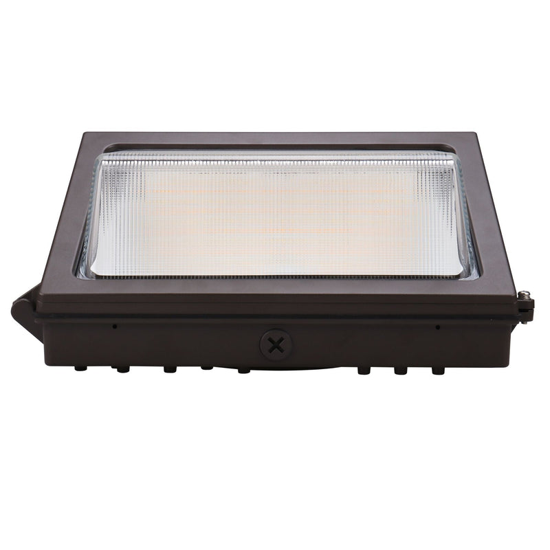 LED Wall Pack Light - 120W - 17,200 Lumens - Photocell Included - SWP5 - Glass Lens - Forward Throw - DLC 5.1 Listed