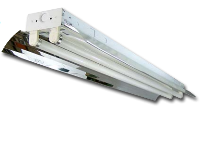 4 Foot 2 Lamp Industrial Strip Light Fixture, 54 Watt T5HO, 120-277 Universal