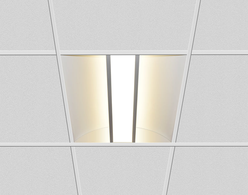 2x2 Premium Indirect LED Troffer, 4400 Lumen Max, Wattage and CCT Selectable, Dimming, 120-277V