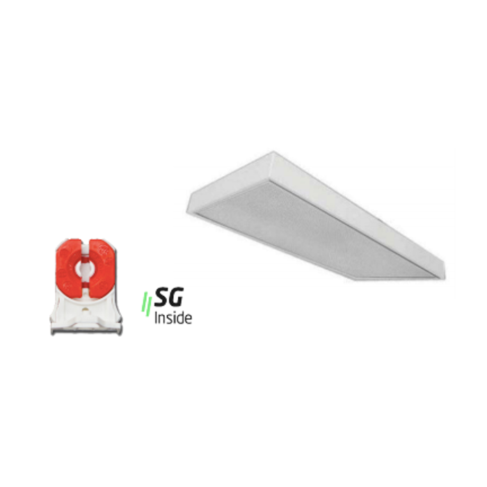 2 x 2 Foot Troffer Light Surface Mounted 3750-7500 Lumen 2, 3, or 4, 15W LED 4000K Lamps Included