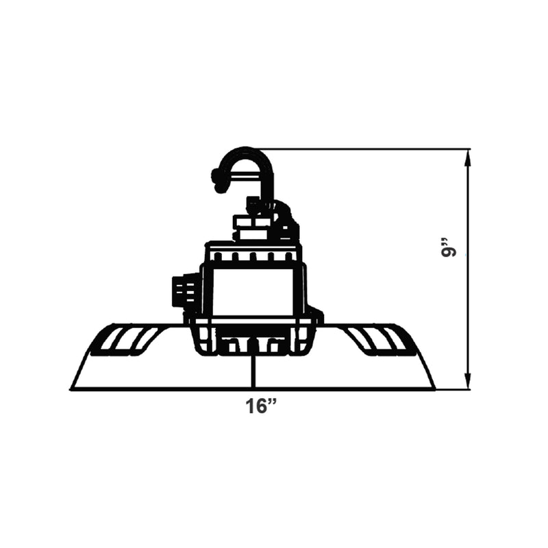 Westgate LED UFO High Bay, 150-300 Watt Selectable, Dimmable, 120-277V, 5000K, Comparable to 750 Watt Fixture