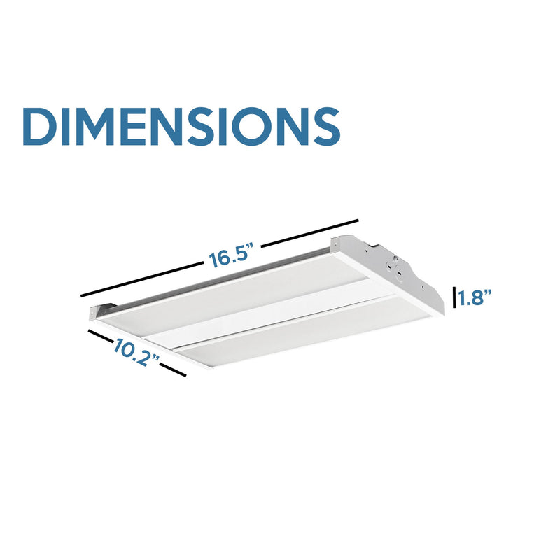 Oslo Compact Linear High Bay Fixture, 11,000 Lumens, 78W, CCT Selectable, 120-277V