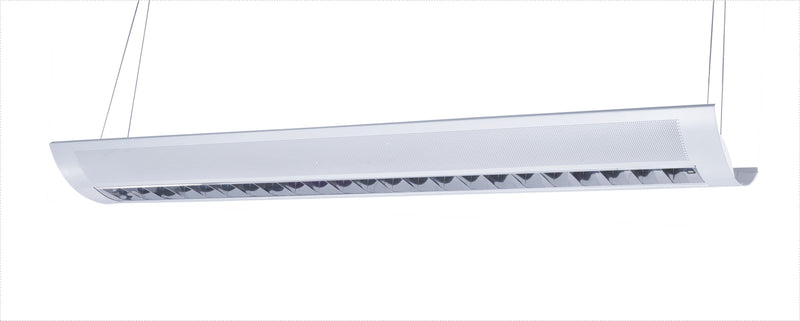 4 Foot LED Direct/Indirect Grille Fixture With Metal Shade, 50W, 120-277V, CCT Selectable 3500K / 4000K / 5000K