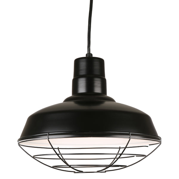 Quick Ship Hi-Lite 18" Warehouse Collection Cord Hung Pendant, H-QSN15118 Series (Black, White, Galvanized, Oil Rubbed Bronze Finishes)