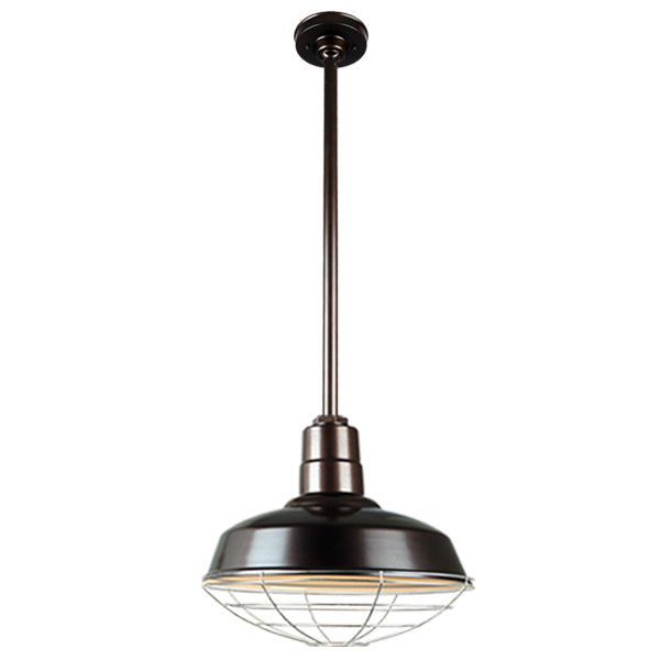 Quick Ship Hi-Lite 16" Warehouse Collection Stem Mount Pendant, H-QSN15116 Series Oil Rubbed Bronze Finish