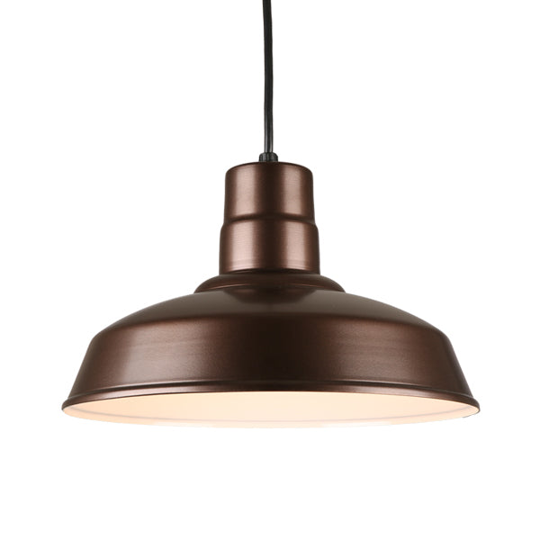 Quick Ship Hi-Lite 14" Warehouse Collection Cord Hung Pendant, H-QSN15114 Series Oil Rubbed Bronze Finish