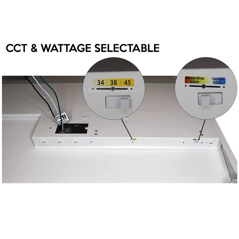 2 x 4 Foot Concord G4 LED Center Basket Troffer, 5600 Lumens, Wattage and CCT Selectable, 0-10 Dim Option, 120-277V