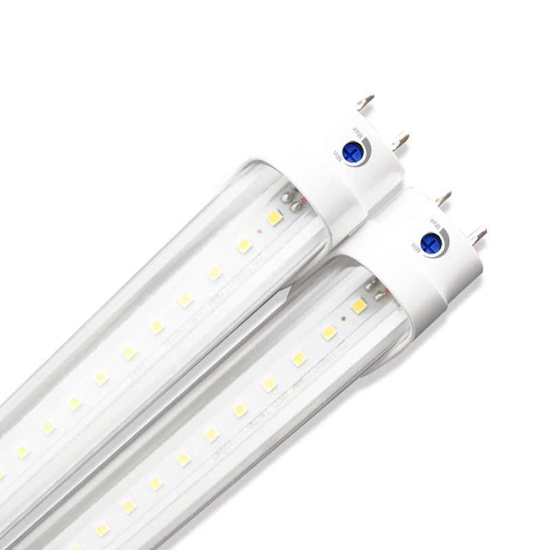 3ft 15W LED Tube - Single / 25 Pack - Type A+B - Aluminum/PC - Safety Fuses - Clear (ETL)