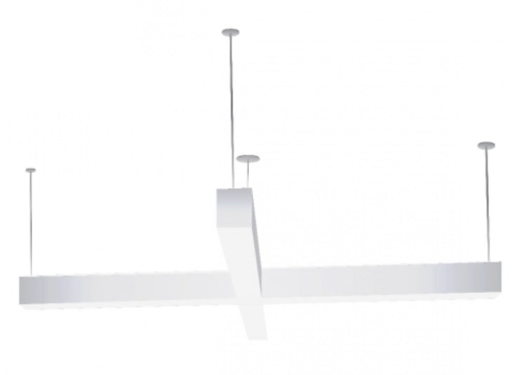 2 Foot "Cross" Dimming LED Linear Pendant Fixture, 48 Watt, 100-277V, 4800 Lumens