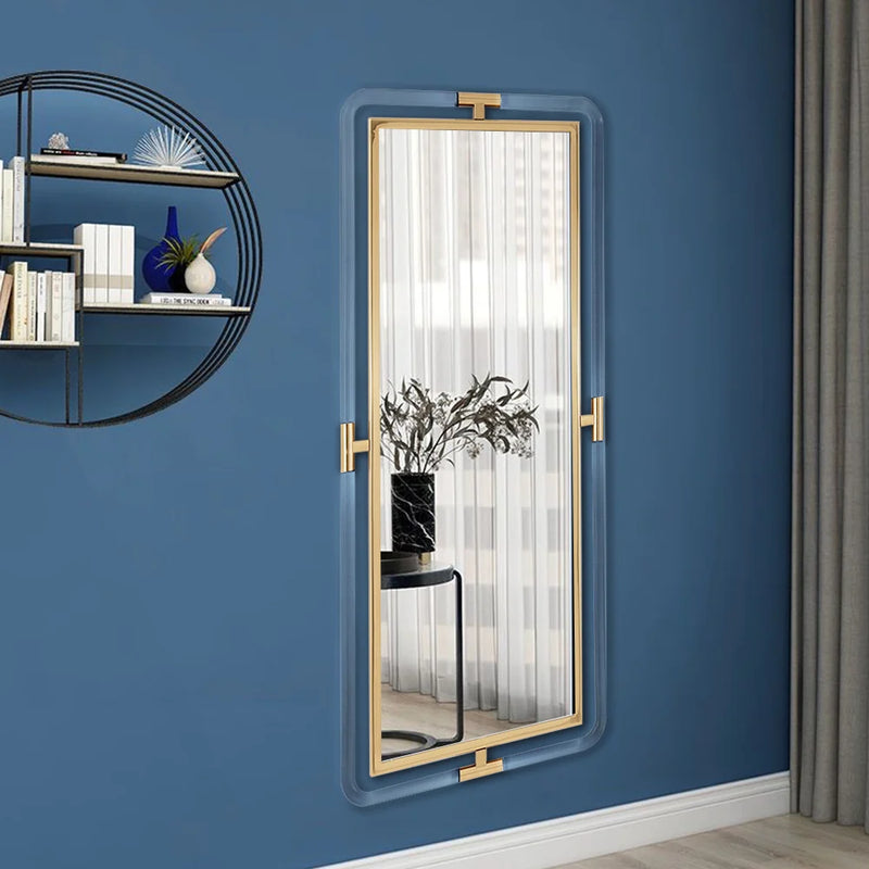 47.2"Modern Gold Full Length Large Long Wall Mirror Decor Acrylic & Metal Frame