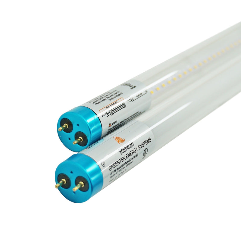 4ft 18W LED Linear Tube - 25 Pack - Glass - Ballast Compatible & Single End / Two End Bypass - Safety Thermal Fuses - (UL Type AB)