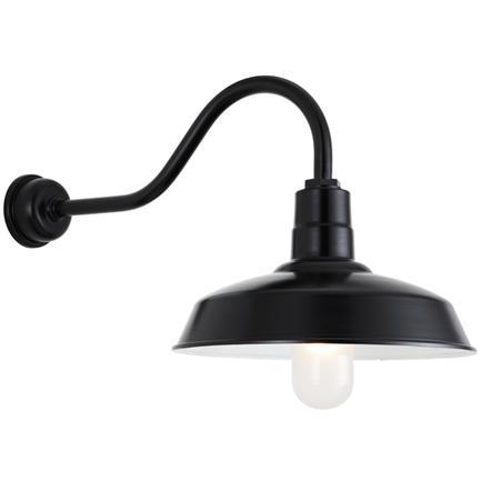 Quick Ship 18" Shade Hi-Lite Gooseneck, Warehouse Collection, H-QSN15118 Series Oil Rubbed Bronze Finish