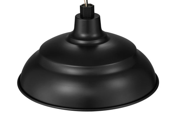 Millennium Lighting LED R Series Outdoor 14" RLM Warehouse Shade, Satin Black