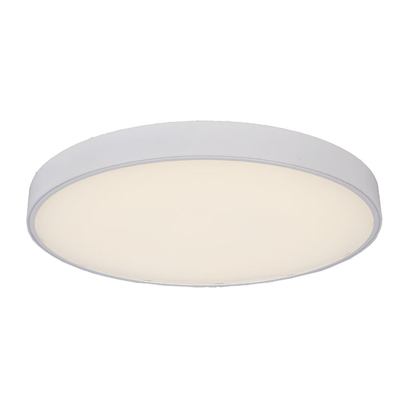 LED Architectural 24" Round Suspended Down Light, 5,116 Lumens, 30W/40W/50W Selectable, 120-277V, CCT Selectable 3000K/3500K/4000K, White Finish