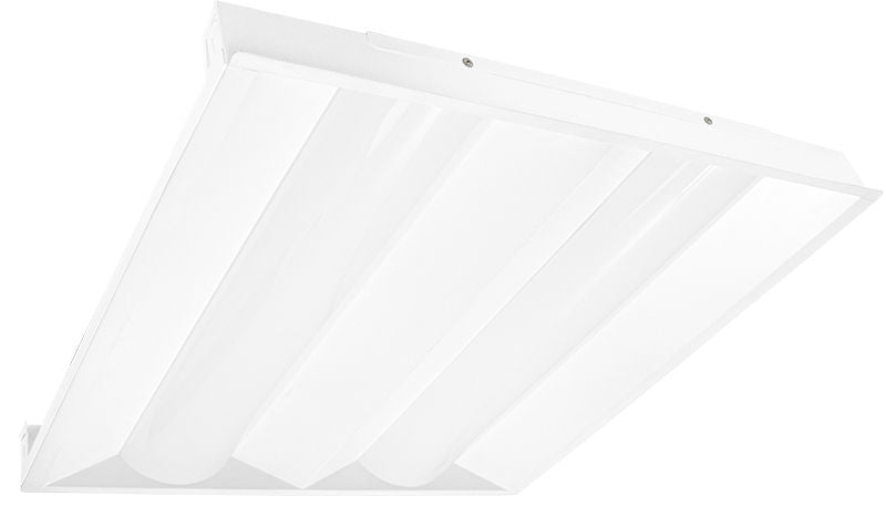 2 x 2 Foot LED Troffer Light, 4,375 Lumens, Wattage Selectable: 25/30/35, 120-277V, CCT Selectable 3500K/4000K/5000K, White Finish