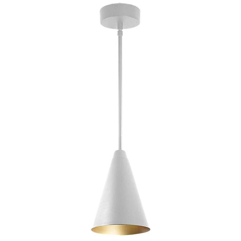 LED Cone Pendant with 4.5FT Adjustable Cord, 6W/9W/12W Selectable, 600LM, CCT Selectable 3000K/4000K/5000K, Black or White