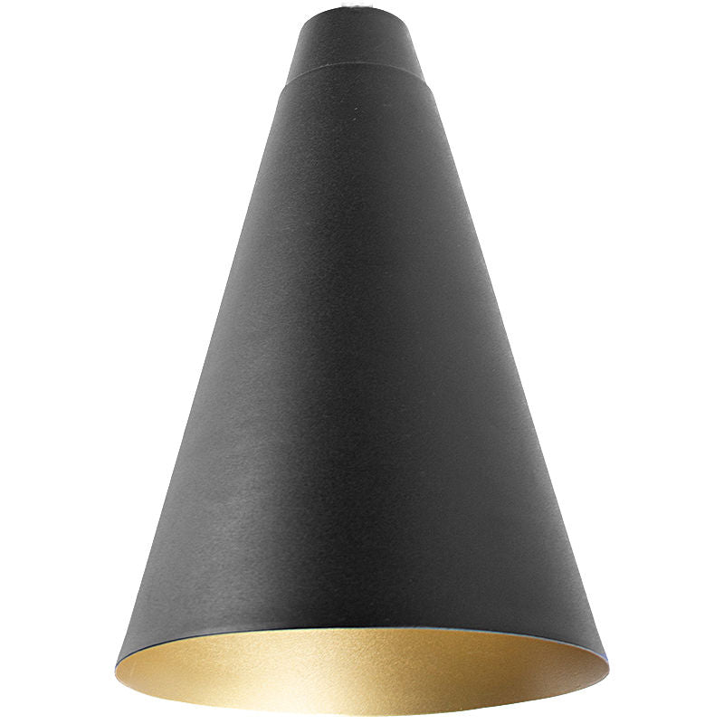 LED Cone Pendant with 4.5FT Adjustable Cord, 6W/9W/12W Selectable, 600LM, CCT Selectable 3000K/4000K/5000K, Black or White