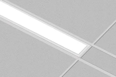 4FT, 6" Wide Slot Recessed Commercial Linear Lights, 4400 Lumen Max, Wattage and CCT Selectable, 120-277V