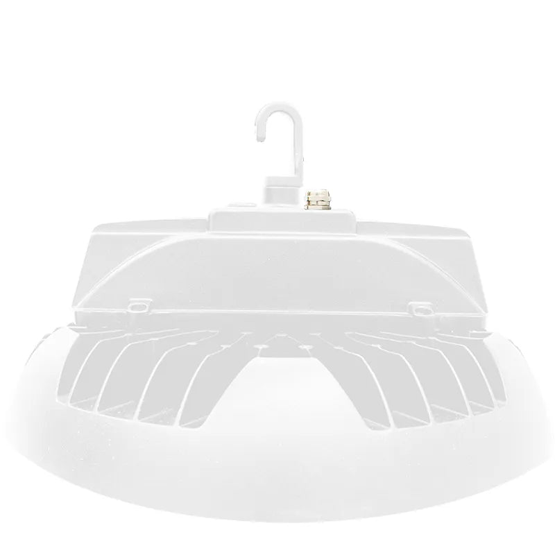LED Sensor-Ready UFO High Bay Light, 29,900 Lumens, Wattage & CCT Adjustable (3000K-5700K), 120-277V, Black/White Finish