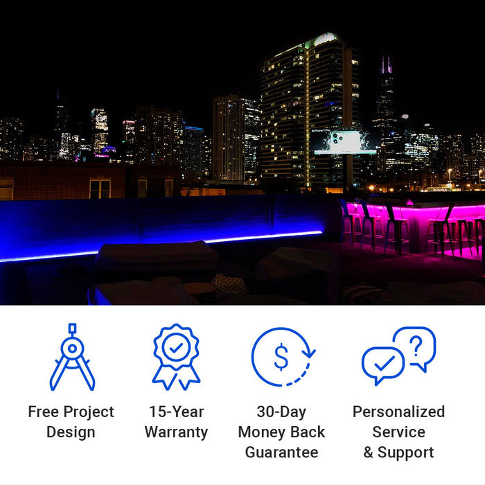 Outdoor (IP65) ColorBright™ RGB 150 Color Changing LED Strip Light