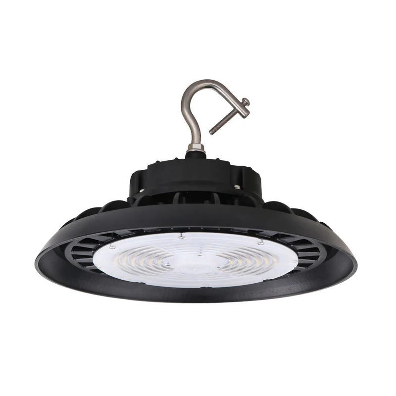 LED High Bay - 240W - 32,900 Lumens - UFO4 - High Voltage - Hook Mount - Black - UL+DLC5.1